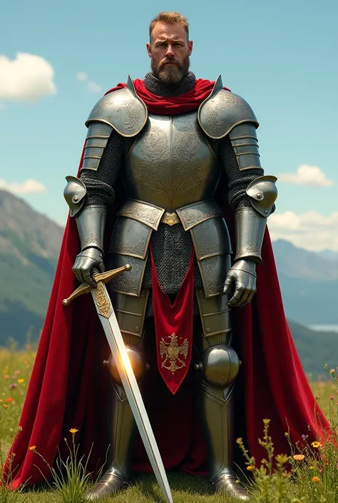 A full body medieval knight 