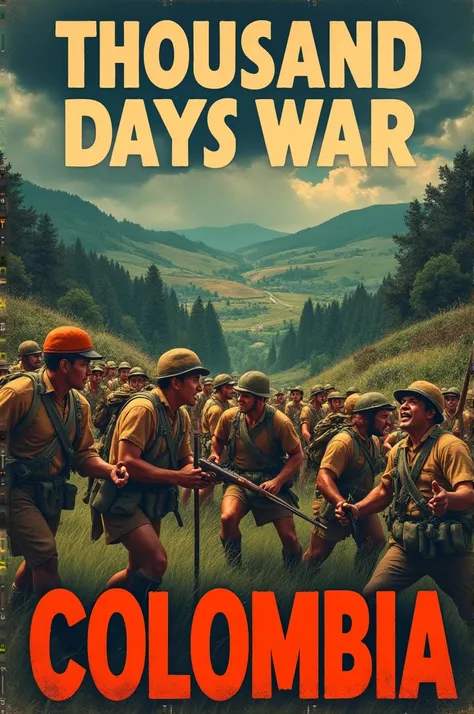 A poster about the Thousand Days War in Colombia