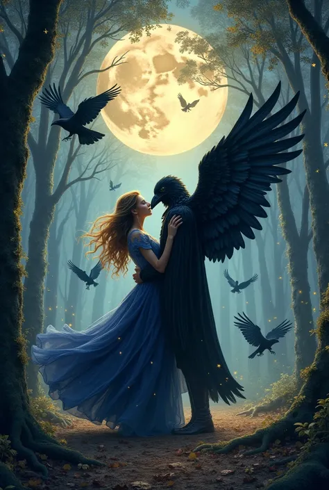 A love story between a crow king and a brave dancer fighting for their love with other crows