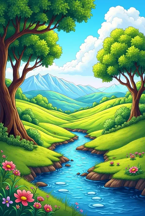 Landscape for coloring