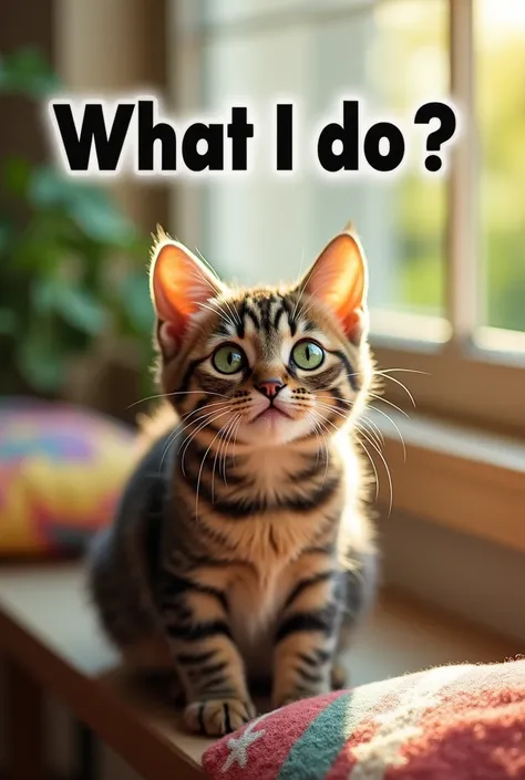 Make me a cat meme that relates and says "what I do?"
