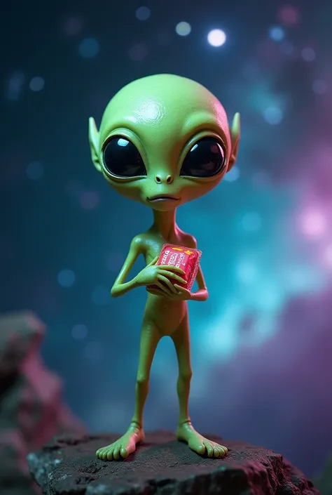 alien holding condom
