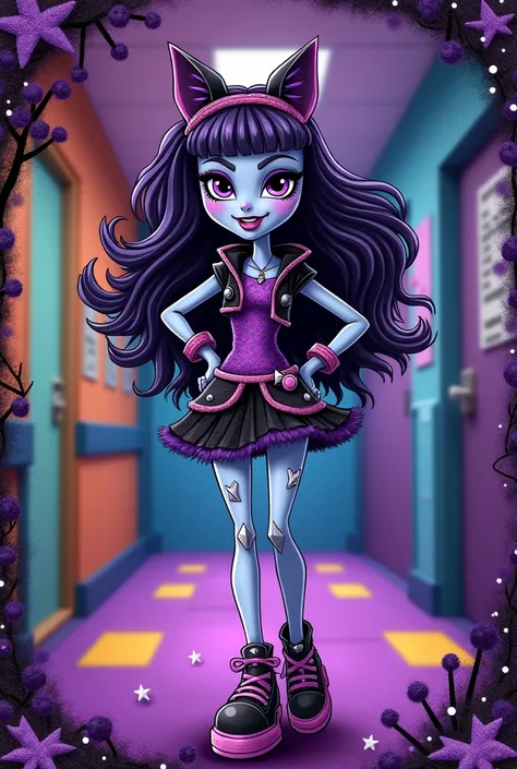 Give me some sticker-type images where I have the animated Monster High.