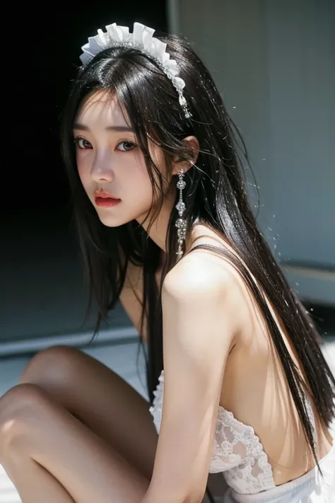 (A 20-year-old Japanese slender beautiful girl), (Small breasts:1.5,)solo, (masterpiece, High resolution, High detail, Highest quality, Very detailed, Ultra high definition), （Textured skin:1.25),(Reality:1.25), ((Ray Tracing,Portrait Photography)), Cinema...