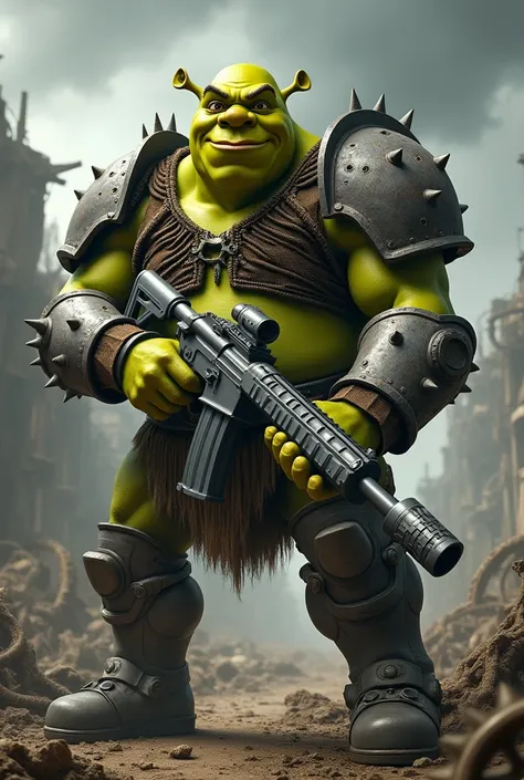 Create Shrek using armor from the Gears of War video game