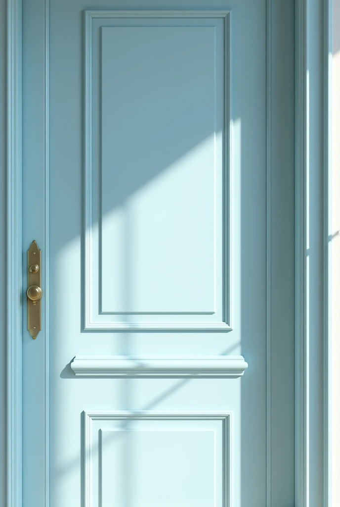 Create a light blue door without background 