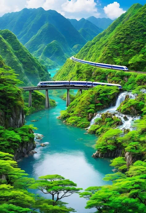 Traveling through fantastic scenery。