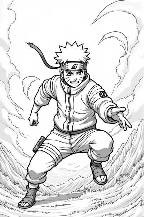 Create black and white naruto image, It&#39;s for coloring