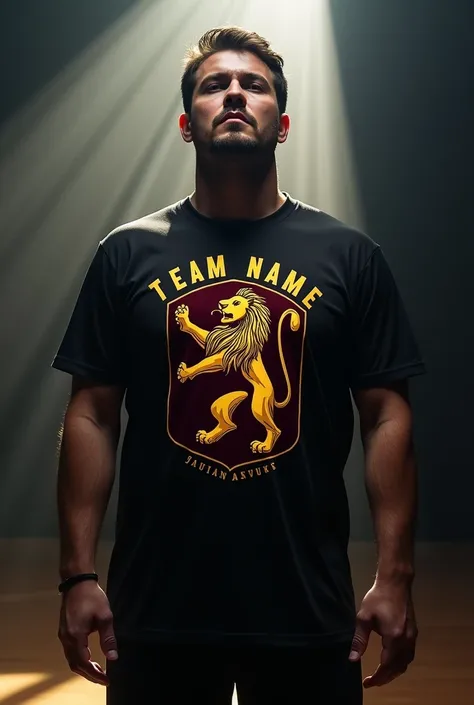 Resemha black shirt with team name Review.  With Lion of Judah printed on the shirt.