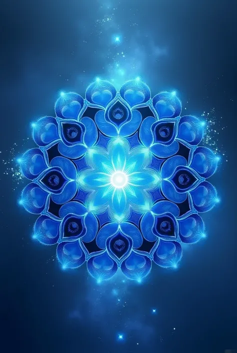 5. Blue Mandala (Fifth Chakra - Throat)
-Geometric Figures: Circular and spiral shapes, that symbolize communication and expression.






