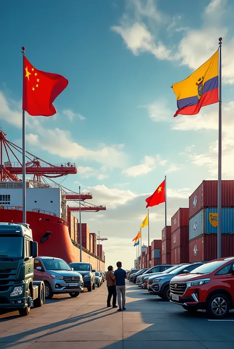 Importation of Chinese vehicles with emphasis on the China-Ecuador FTA with flags of both countries