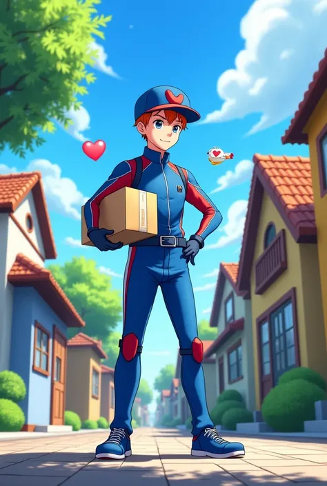 Delivered to home Anime Say Moto Express Man Blue Uniform 
