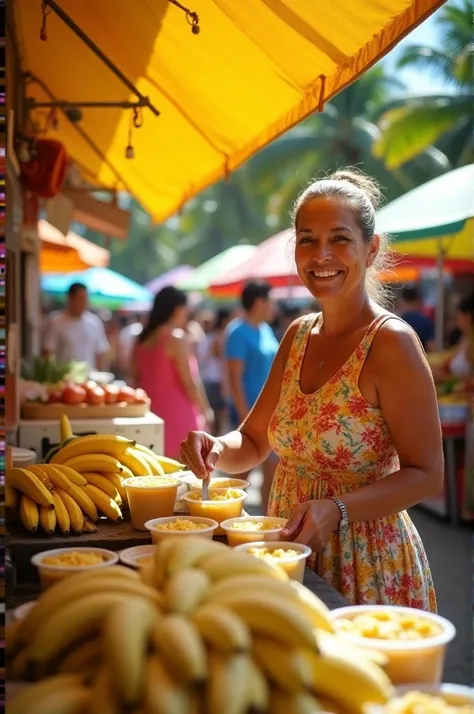 Banana paste stall