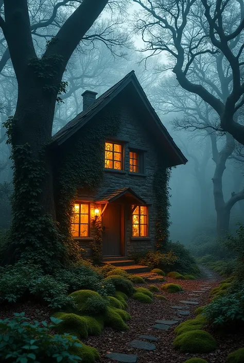 Cottage in Middle of a dark forest