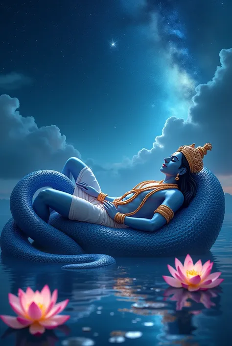 Lord vishnu sleeping 

