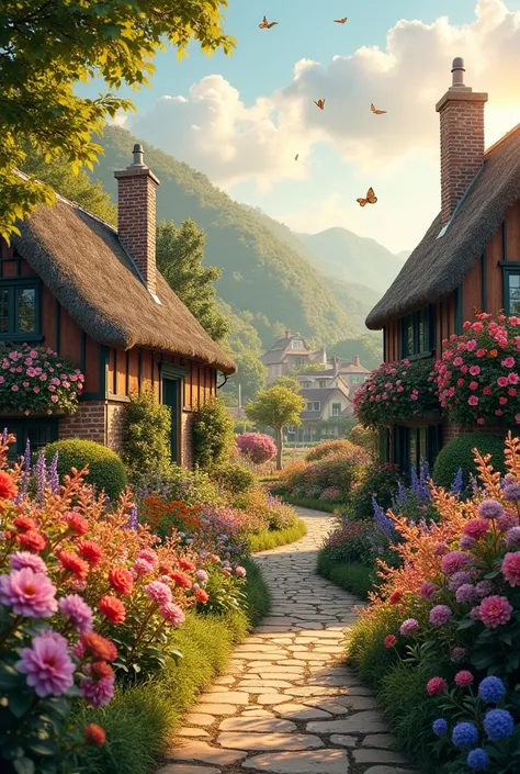 beautiful flower village