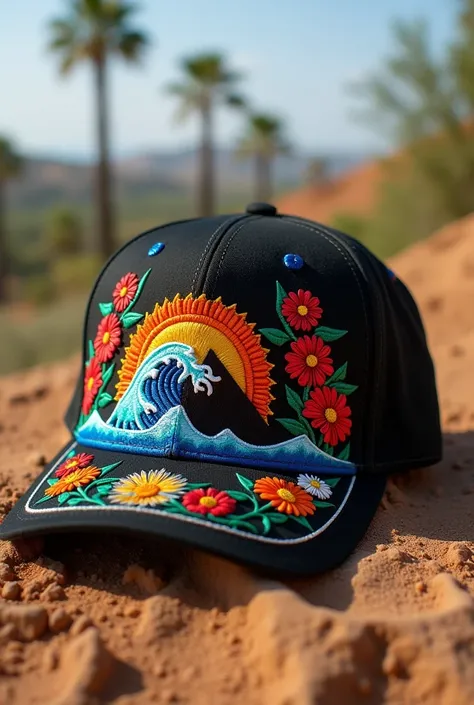 Black cap with original design about Sinaloa

