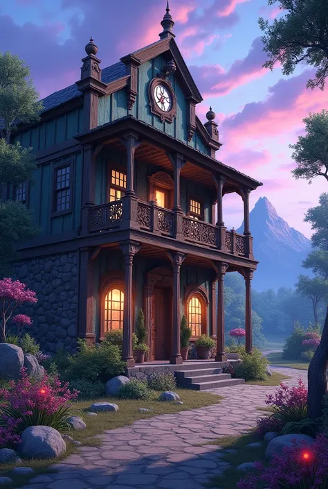 Draw a building from another world like Re:Zero and tone down the luxury of the building to make it more Western-style.