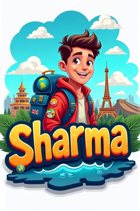 Sharma v YouTube channel logo for exploring the world 