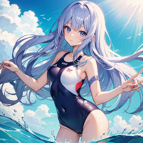 Anime girl cln swimsuit 