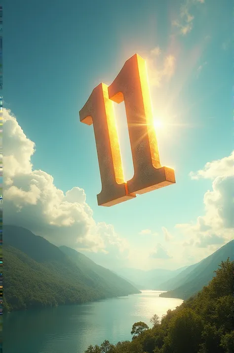 Number 11 falling from the sky 