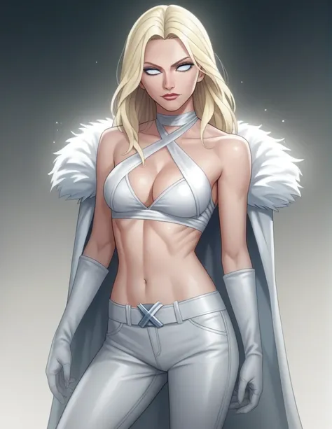 score_9, score_8_up, score_7_up, score_6_up, score_5_up, score_4_up, source_anime,((EF_WntXM_SDXL)), gorgeous emma frost female, beautiful eyes, seductive ,intense gaze,seductive expression,soft lighting,hentai, safe,medium breasts, Emma Frost, bare should...