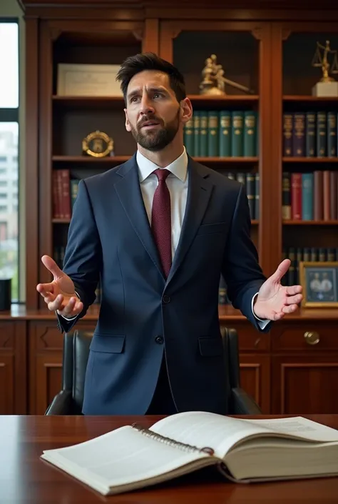 Messi as a lawyer 
