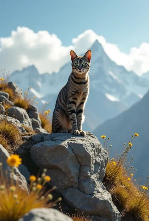 Diorama of a Chilean Andean cat