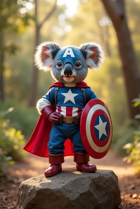 Koala in Captain America costume