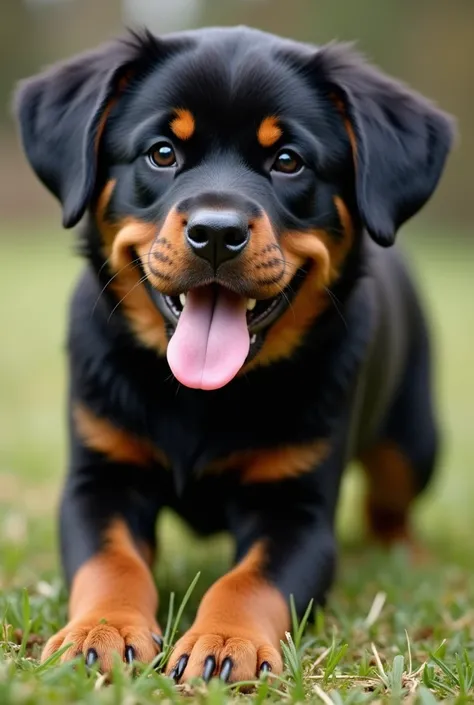 Give the Rottweiler four legs