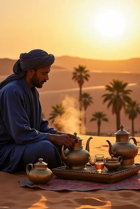 Tuareg making tea