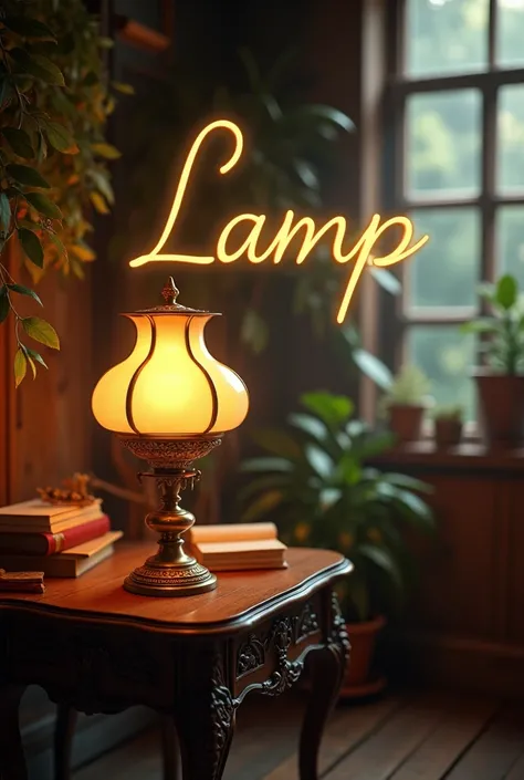 Poster background with title "lamp"
