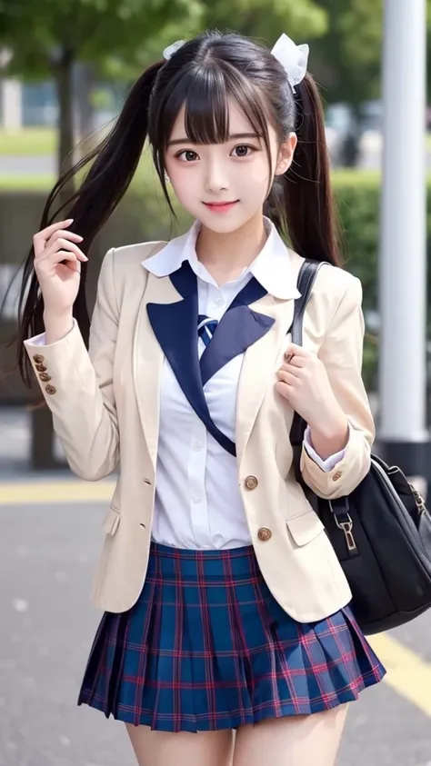 cute､high school girl､Idol､uniform､blazer､mini skirt､See-through､Fluttering in the wind