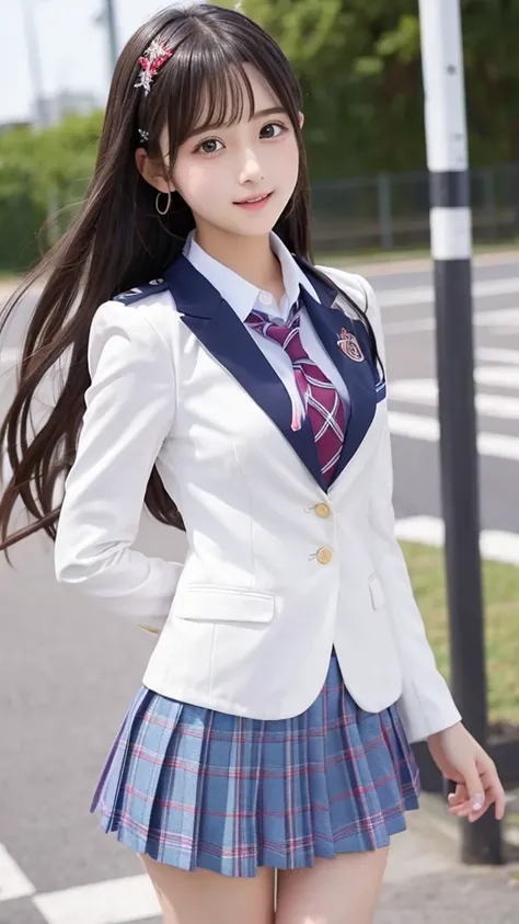 cute､high school girl､Idol､uniform､blazer､mini skirt､See-through､Fluttering in the wind