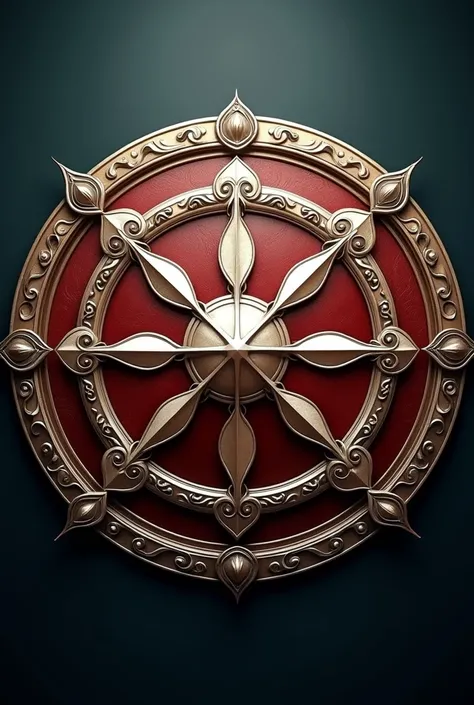 beautiful round diamond shield in fantasy style