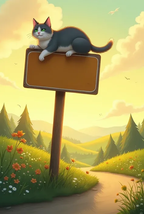 Road signThere is a cat