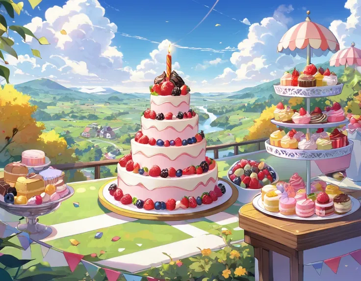 Landscape only、Big cakes and sweets