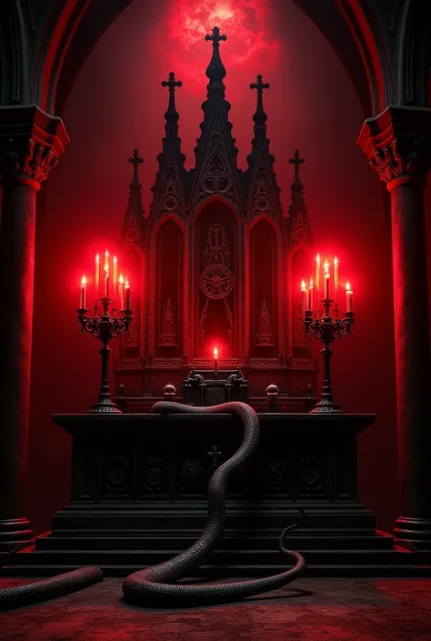 Satanaic church with serpent for you tube thumbnail portrait 1280× 720