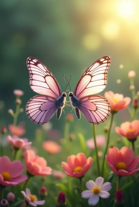 Butterflys love together by holding hands.