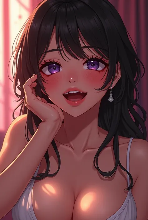 a woman in a sexual ecstasy expression, ahegao face, naked, showing her pussy, 2D anime style, highly detailed, masterpiece, photorealistic, realistic, (best quality,4k,8k,highres,masterpiece:1.2),ultra-detailed,(realistic,photorealistic,photo-realistic:1....