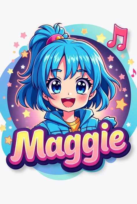 So (Maggie in 5min) in anime style logo