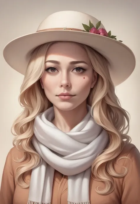 Long-haired arabic woman wearing hat and scarf, Realistic Digital Art 4K, Realistic Digital Art 4K, Soft Portrait Shot 8k, photoRealistic art style, photoRealistic beautiful face, Cinematic realistic portraits, Beautiful digital art, Realistic beautiful fa...