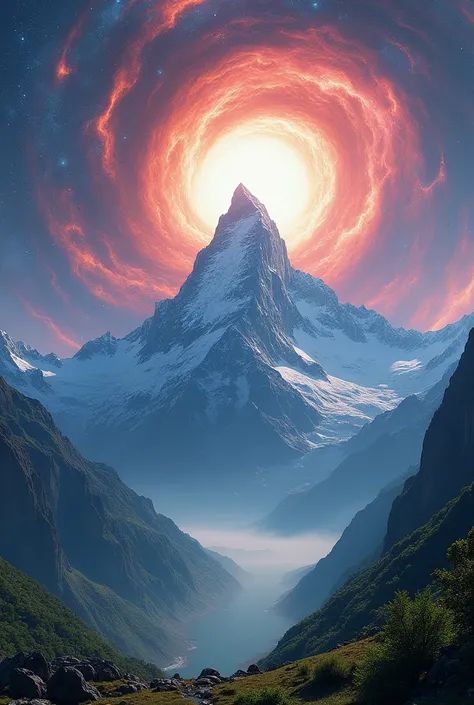 Mountains below the White Hole