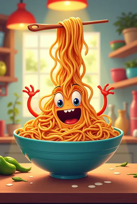 Cartoon noodle image