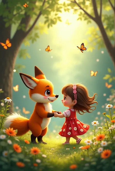 Sweetie fox with a kid