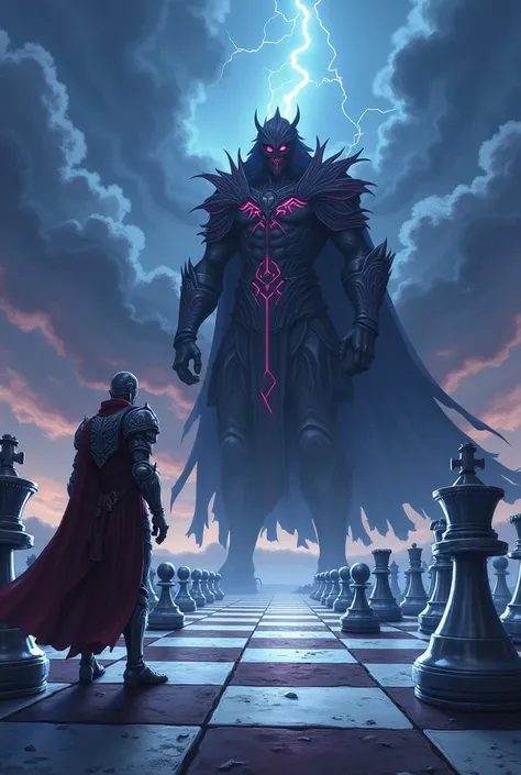 Anime, chess, big size, with the hero and the demon lord