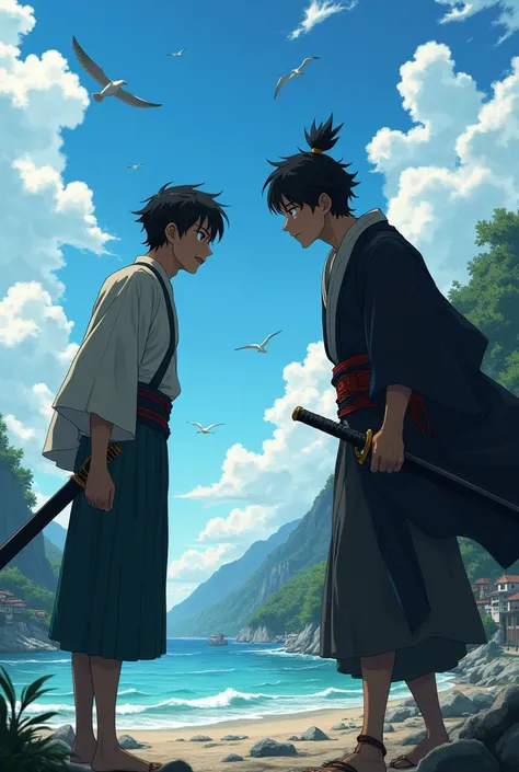 (アニメ)Jin told the fisherman that he would kill him.