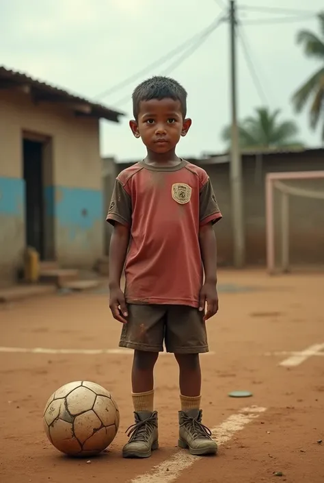 A child who wants to be a footballer but does not have the financial resources to be a footballer 
