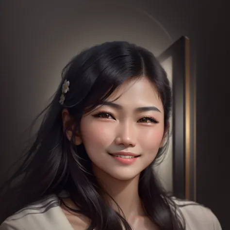 There was a woman smiling and holding a cell phone., Niwan Chandra, Picture taken on 2 0 2 0, Wen Feiye, Xindong Chen, Southeast Asians with round faces, headshot Profile pictureture, Season Wu, break my spirit, Tomorrow, Tran., 2 7 years, Profile picturet...