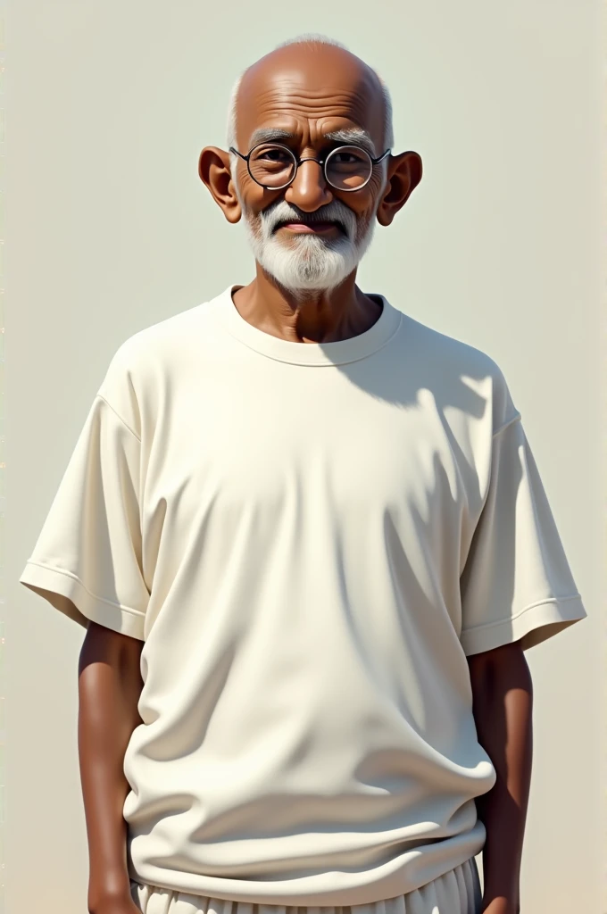 Gandhi ji wearing oversize tshirt 